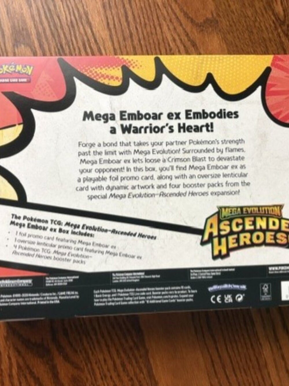 Pokémon TCG: Mega Evolution-Ascended Heroes Mega Emboar ex Box - Picture 4 of 6